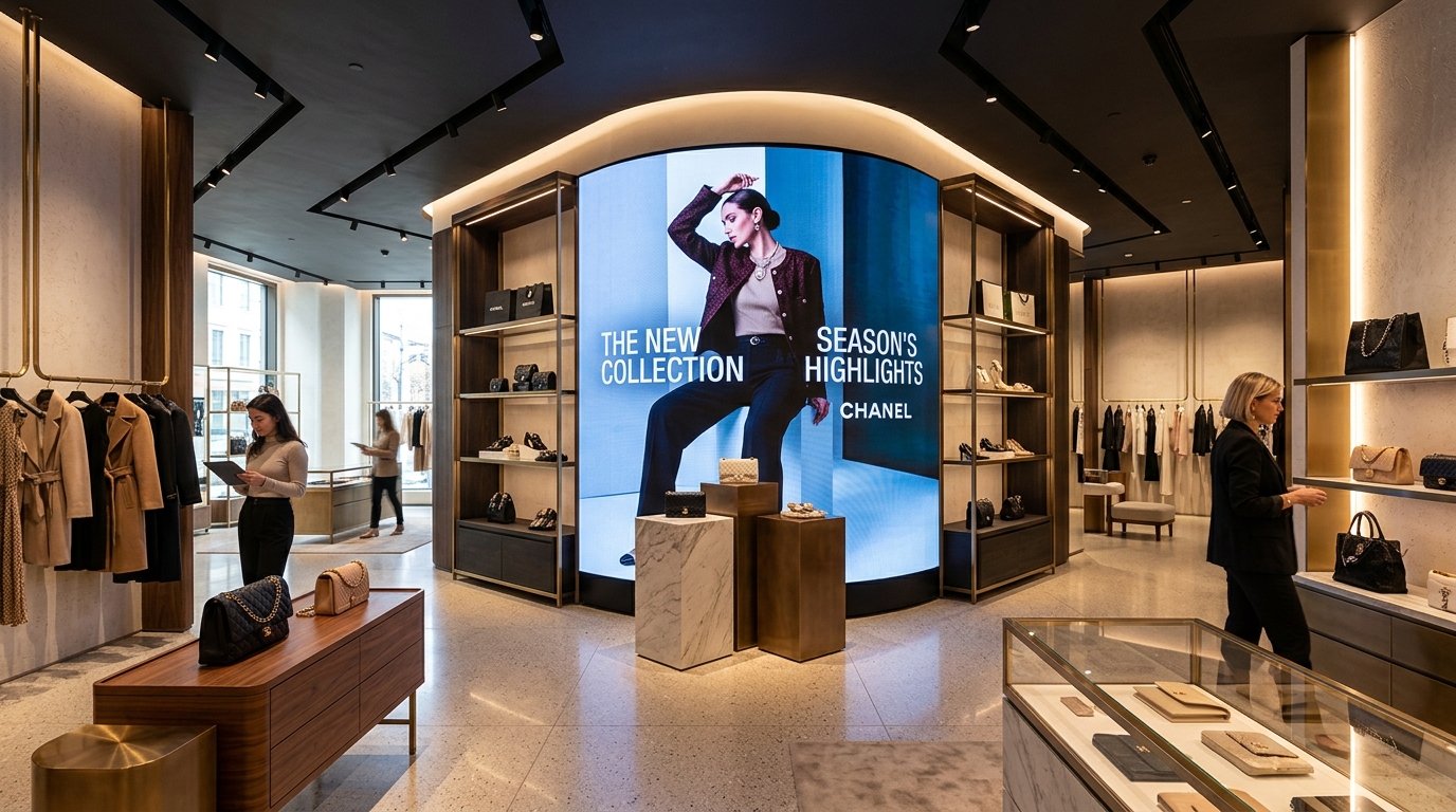 PENN LED display in a retail showroom